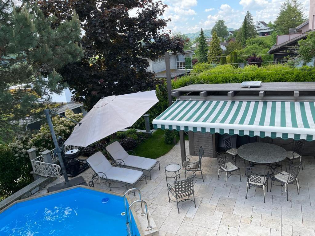 Villa Musica - Studio, Ruhig, Diskret,Mit Grossem Privatem Sitzplatz Lenzburg Exterior foto